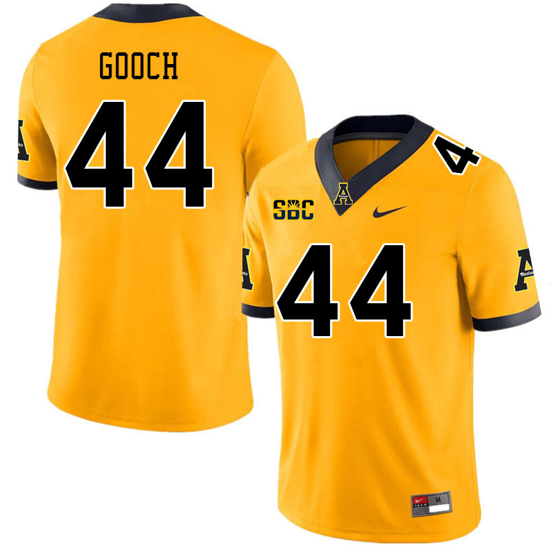 Men #44 Brodrick Gooch Appalachian State Mountaineers College Football Jerseys Stitched Sale-Gold